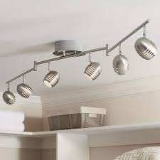 Maintain uncluttered views by using streamlined cabinet hardware, track and recessed lighting, and conveniently placed storage that. Pro Track Zephyr 6 Light Satin Nickel Led Track Kit Fixture 6c900 Lamps Plus