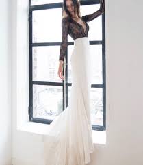 Black And White Long Sleeve Gown Portia Black Bodice Wedding Dress White Wedding Gowns Beautiful Wedding Dresses