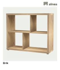 Etagere 4 Cases Coloris Chene L95 8cm Brik Rangement A Composer Etagere 4 Cases Meuble Rangement Bureau Meuble A Cases