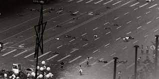 Tiananmen massacre is a phrase that still has currency, but it does tend to be used a lot less now in i could hear it but i could not see into the square. The Massacre