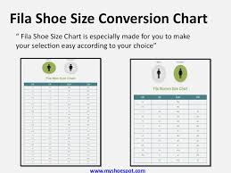 12 Interpretive Fila Sneakers Size Chart