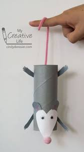 Cardboard Tube Opossum Crafturi Mestesugărie și Activități Preșcolare