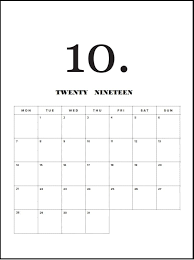 Modern Minimal October 2019 Calendar Minimalist Konmari Calendar Get Calendar Printables Print Calendar Calendar Layout