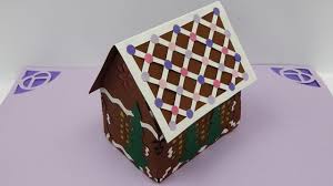Crafting a cardboard doghouse is a quick and easy weekend project. How To Make A 3d Christmas Gingerbread House Pop Up Card Diy Tutorial Free Pattern Christmas Gingerbread House Gingerbread House Christmas Gingerbread