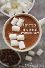 Homemade Hot Chocolate Only 3 Ingredients Use Chocolate Chips Instead Of Mixing Powders Toget Homemade Hot Chocolate Hot Chocolate Recipes Homemade Hot Cocoa