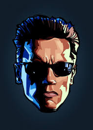 Terminator Head Metal Poster Print Nikita Abakumov Displate Poster Prints Metal Posters Art Movie Art