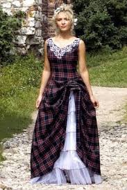 Traditional Scottish Tartan Wedding Dress Scottish Dress Tartan Dress Plaid Wedding Dress