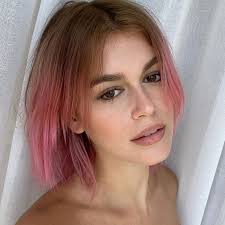 Dip dye is usually done in unnatural bright colors applied only to the ends of your hair, however, for shorter hair, the color can start much higher. Celebrities With Pink Hair Pink Hair Colour Inspiration Beauty Crew