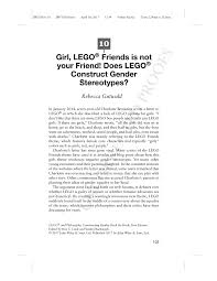 It's flirty, starts good conversation, and of course, she looks hot in it! — jimmy, 17. Pdf Girl Lego Friends Is Not Your Friend Does Lego Construct Gender Stereotypes Constructing Reality Brick By Brick