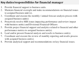 This free finance manager job description sample template can help you attract an innovative and experienced finance manager to your company. Financial Manager Job Description