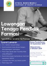 Sebagai tambahan informasi bahwa sebelumnya juga sudah kami sajikan lowongan kerja lainnya untuk daerah lain, seperti loker banyumas terbaru dan juga. Berita Lowongan Kerja Stikes Banyuwangi