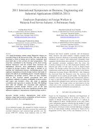 Foreign workers in malaysia are generally concentrated in several states of the country. Pdf Employers Dependency On Foreign Workers In Malaysia Food Service Industry A Preliminary Study