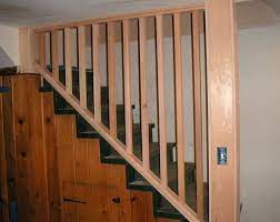 New Guard Rail For Basement Stairs Basement Stairs Basement Renovations Stairs