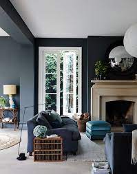 Rated 5 out of 5 stars. Modern Living Room With Statement Wallpaper The Room Edit Dark Grey Living Room Black Living Room Living Room Grey