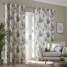 Linen modern single windows curtains with pattern black owl and cat. Fern Green Eyelet Curtains Green Eyelet Curtains Green Curtains Living Room Pattern Curtains Living Room