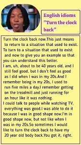 Understanding the Idiom 'Turn the Clock Back' in English