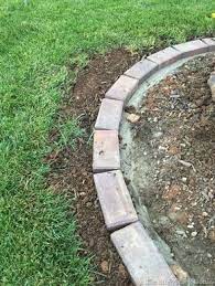 How To Install Brick Garden Borders The Easy Way Brick Garden Concrete Garden Edging Brick Garden Edging