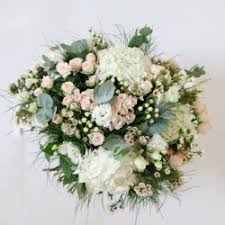 Order flower delivery to home, office, another city. White Hydrangea Bouquet With Spray Rose White Wax Flower White Hydrangea Bouquet Online Flower Delivery