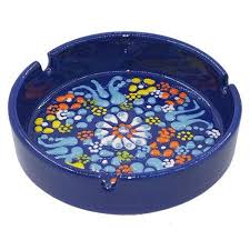 Myros 5007 Seramik Kulluk Mavi 8x8 Cm Clay Salt Dough Ashtray