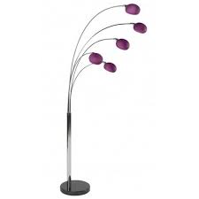 Danalight Lounge 5 Light Floor Lamp Purple 49 Liked On Polyvore Featuring Home Lighting Floor Lamps Five A Purple Lamp Purple Floor Lamp Arm Floor Lamp