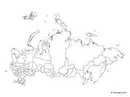Outline Map Of Russia With Federal Subjects Free Vector Maps Map Map Outline Russia Map