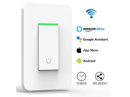 Smart Light Switch Wifi Light Wireless Switch Remote Control Timing Function No Hub Required Compatible With App Google Home Assistant Echo Dot Alexa Newegg Com