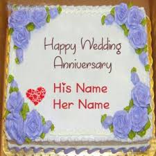 The cake delivered was very delicious and exactly the same as shown in the image. Happy Wedding Anniversary Wishes Names Cake Image Happy Wedding Anniversary Wishes Wedding Cake With Name Wedding Cakes With Flowers
