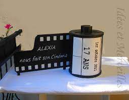 Urne Theme Cinema Idees Et Merveilles Theme Cinema Urne Deco Cinema