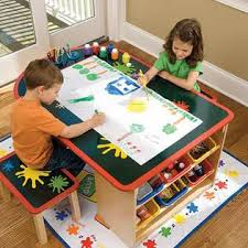 Lab Kids Art Table And Accessories Toys Games Arts Crafts Easels Art Desks Kids Art Table Kids Art Supplies Kids Playroom