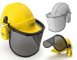 Safety Helmet With Face And Ears Cover Glass 3d Model Safety Helmet Helmet 3d Model