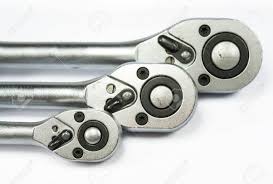 Three Socket Wrenches Of Different Sizes Arranged Horizontally Stock Photo Picture And Royalty Free Image Image 34557684