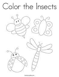 Coloring is essential to the overall development of a child. Color The Insects Coloring Page Twisty Noodle Insect Coloring Pages Preschool Coloring Pages Insects Preschool