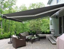 Get Retractable Canopy To Cover The Patio Decorifusta Patio Outdoor Awnings Patio Shade