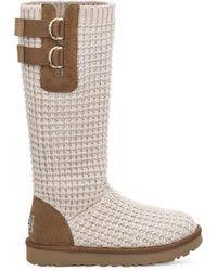 Ugg argyle knit black быстрая доставка по москве и рф. Ugg Classic Argyle Knit Boots In Brown Lyst