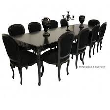 With a majestic trestle dining table and four sophisticated side chairs, this chair crafts an impressive statement that speaks of its owner's opulence. Versailles Black Dining Table Chairs Baroque Furniture Rococo Furniture Dining Table Black