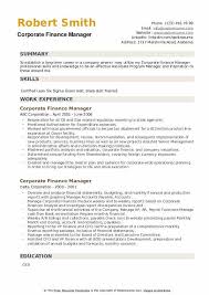 Clay county job description position title: Corporate Finance Manager Resume Samples Qwikresume