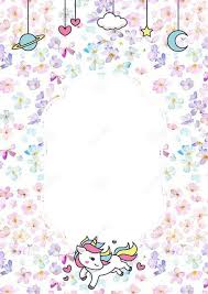 Invitation Unicorn Birthday Invitations Birthday Party Invitations Birthday Invitation Templates First Birthday Invitations Kids B Seni Desain Desain Logo