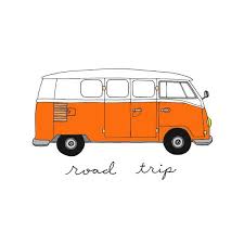 Volkswagen Bus 5x7 Illustration Print Digital Art Volkswagen Bus Bus Art Vw Art
