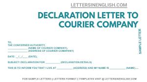 It was suitable when people submitted resumes in hard copies in gone years. Declaration Letter To Courier Service Write A Letter To The Manager Of A Courier Service Youtube
