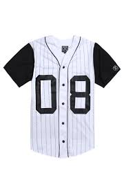 Black And White Pinstripe Baseball Jersey Civil 08 Block Pinstripe Baseball Jersey At Pacsun Com Baseball Jersey Outfit Baseball Jersey Shirt Mens Jersey Shirts