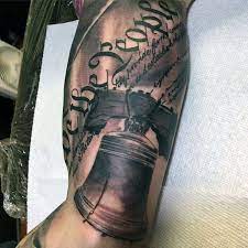Awesome guy tattoos to inspire your next tattoo session. Liberty Bell Realistic We The People Half Sleeve Tattoos For Men Half Sleeve Tattoos For Guys Sleeve Tattoos Half Sleeve Tattoos Designs
