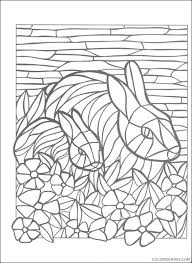 Set off fireworks to wish amer. Mosaic Coloring Pages Rabbits Coloring4free Coloring4free Com