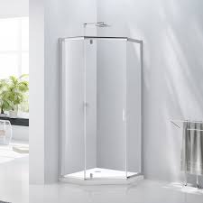 Verona Aquaglass Purity Hinged Door Pentagonal Shower Enclosure 900mm X 900mm 6mm Glass Shower Enclosure Showers Without Doors Bathroom Style