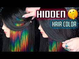 Hidden Rainbow Hair Color Youtube In 2021 Hidden Rainbow Hair Rainbow Hair Hair Color
