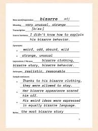 Learn New English Words Bizarre English Words Learn English Vocabulary Language Worksheets