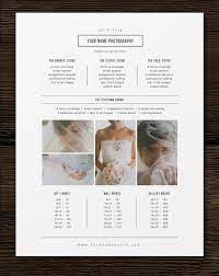 An easily customizable, 32 page wedding guide template that works great in print, or as a pdf. Price List Template Photographer Pricing Guide Wedding Price List