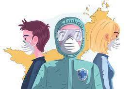 Orang orang ramai melakukan berbagai kegiatan memakai masker medis selama coronavirus covid19 2019 ncov ilustrasi datar. Tak Pakai Masker Bakal Kena Denda Manado Post