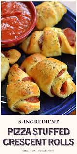 8 Ingredient Pizza Stuffed Crescent Rolls Recipes Food Cooking Recipes