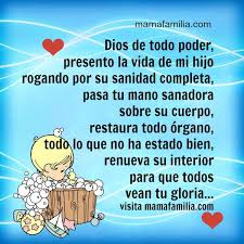 Sanidad Sanacion Hijo Oracion Corta Oraciones Para Enfermos Oracion Para Ninos Enfermos Oraciones