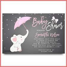 122 Reference Of Baby Shower Pink Elephant Invitations Baby Shower Invites For Girl Baby Girl Elephant Baby Shower Elephants Girl